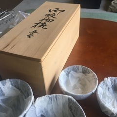 汁物碗　五客揃　蓋つき　木箱入り　未使用の画像