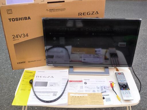 ☆東芝 TOSHIBA 24V34 REGZA 24V型ハイビジョン液晶テレビ◆2021年製・ネットも地デジも高画質