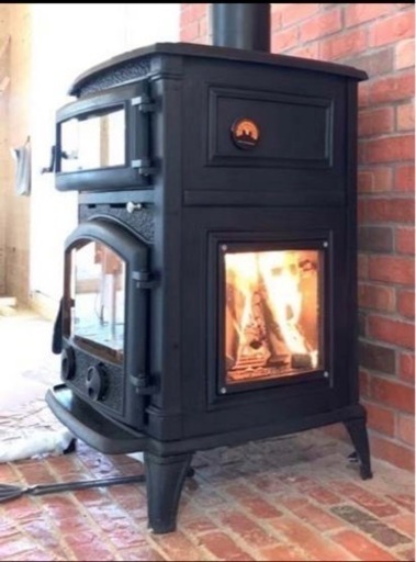 超大型鋳物製薪ストーブ　ピザ窯付き230kg在庫処分30万に