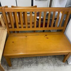 ベンチイス　No.2669　木製　収納付き　長椅子　【リサイクル...