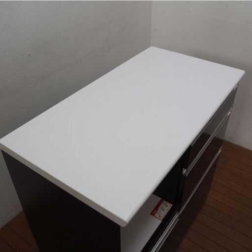 【美品】大川家具 KIMURA 木村商事 キッチンカウンター キッチンボード レンジボード 「ピュア」シリーズ 幅90 奥行48 高さ