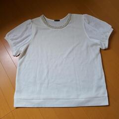 レディース白色カットソー4L 大きいサイズの服