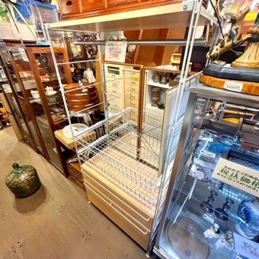 無印良品　無印　MUJI ワードローブ　衣類収納　引き出し　ハンガー　スチール　ユニットシェルフ　シェルフ　棚　ラック　チェスト　タン