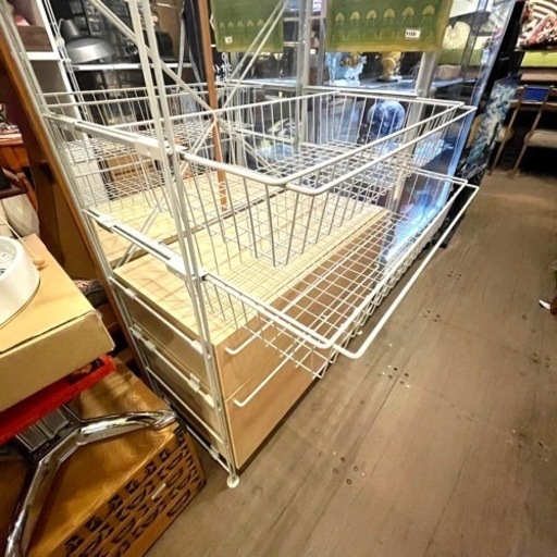 無印良品　無印　MUJI ワードローブ　衣類収納　引き出し　ハンガー　スチール　ユニットシェルフ　シェルフ　棚　ラック　チェスト　タン