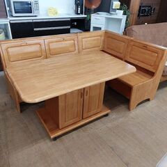 東海家具　Ｆｒｉｔｚ　コーナーベンチ収納ダイニング４点セット　【愛品倶楽部柏店】の画像