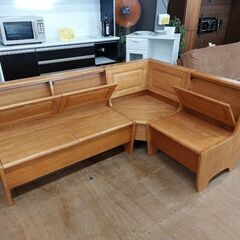 東海家具　Ｆｒｉｔｚ　コーナーベンチ収納ダイニング４点セット　【愛品倶楽部柏店】の画像