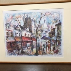 絵画　モンマルトルの丘　