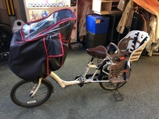 アサヒサイクル 子供乗せ自転車 Bell mele 3人乗り前後チャールドシート　レインカバー付き