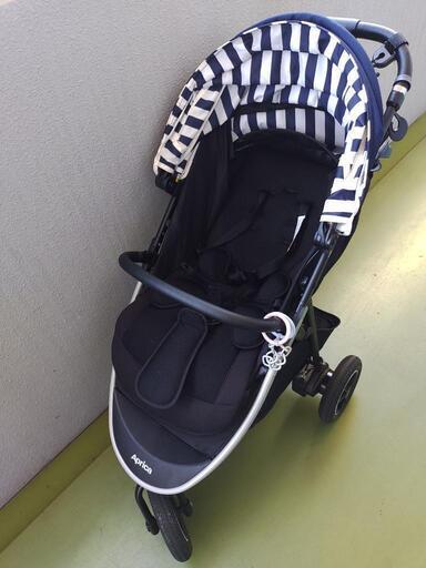 アップリカスムーヴ(ネイビー×ボーダー) aprica アップリカ スムーヴ