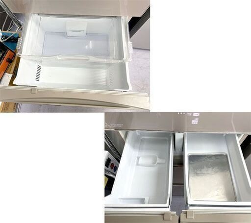 大型冷蔵庫 2019年製 455L 三菱 5ドア MR-B46D-F 日本製 ノンフロン 右開き スマート大容量 自動製氷付き MIT