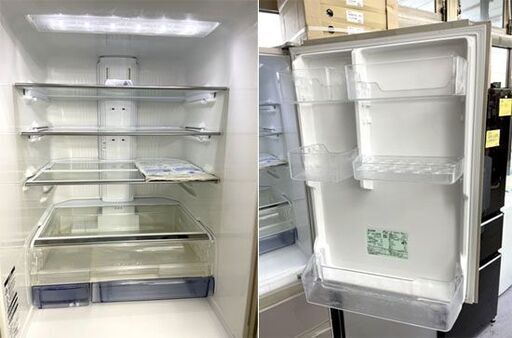 大型冷蔵庫 2019年製 455L 三菱 5ドア MR-B46D-F 日本製 ノンフロン 右開き スマート大容量 自動製氷付き MIT