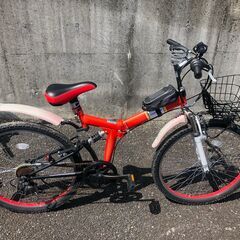【A＆O様7月4日引取り待ち中】【値下げ】ミムゴ折り畳み26インチMTB　MG-FCP266E