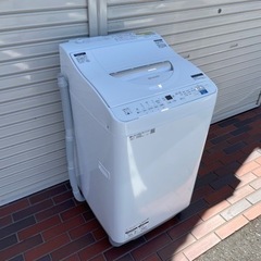 極美品/2021年製■洗濯5.5kg 乾燥3.5kg SHARP 全自動洗濯機 洗濯乾燥機 シャープ プレウォッシュ搭載 ES-T5E9-W■