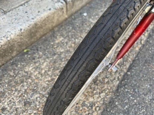 ??　折りたたみ自転車　赤　ムサシ　２０インチ