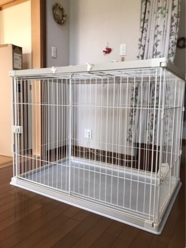 アイリスオーヤマ1280 屋根付きウッディサークル ペットケージ