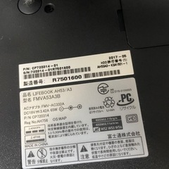FUJITSU FMV−LIFEBOOK AH FMVA53A3Bの画像