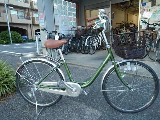 中古自転車２１０３　前後タイヤ新品！　ブリヂストン　C４０P　２４インチ　ギヤなし　ダイナモライト　アルミフレーム　ステンレス部品多用