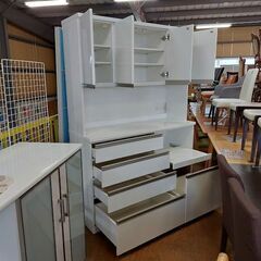 ニトリ　リガーレ　組合せ４枚扉キッチンボード　白　【愛品倶楽部柏店】の画像