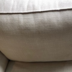 IKEA kivik シーヴィク2人掛けソファベージュとオットマンの画像
