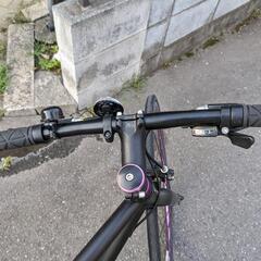 クロスバイク　REUNION LILU（レユニオンリル）ブラックパープル　 シマノ8速 700X25C 510mm 美品
狭山市引取限定の画像