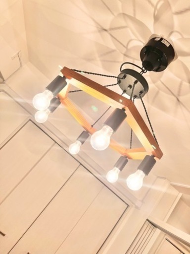 家具 unico wood work light ceiling by 6 bulb