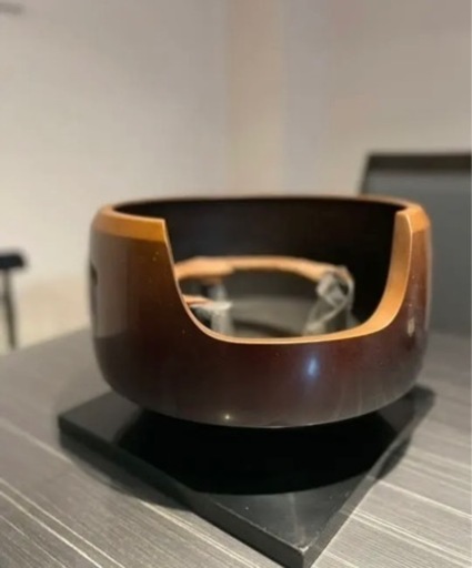 菊池政光作　茶釜　風炉