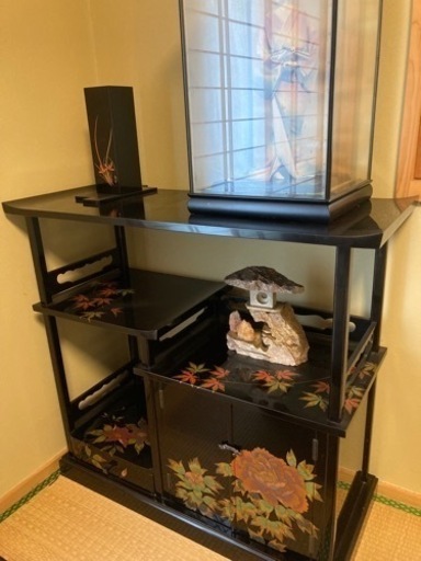 最高級輪島塗　座卓・違い棚　