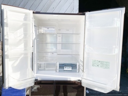【売約済み】大容量！　2008年製　日立ノンフロン冷凍冷蔵庫　6ドア　R-Y5400 (XT)形