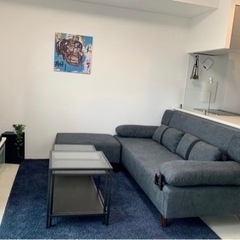 【超美品】6/29.30限定　3人掛けソファー　オットマン付き