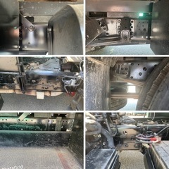 車検付き！H23年三菱キャンターディーゼルターボ!3段フックインクレーン2.8トン吊り！新明和跳ね上げパワーゲート付き1トン#ユニック、の画像