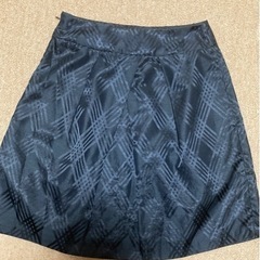 【美品】チェックスカート ネイビー