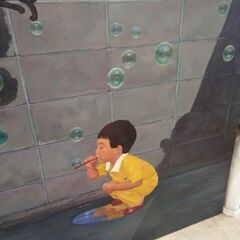 超特大 油絵 (2畳相当)作者不明 油彩 絵 絵画の画像