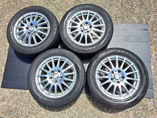 215/55/16　FALKEN　ファルケン　114.3　5穴　6.5J　オフセット＋38　タイヤ＆社外ホィール４本セット