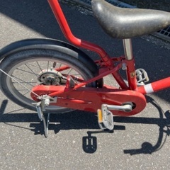 子供用自転車　１６インチ　自転車アシスト棒付きの画像