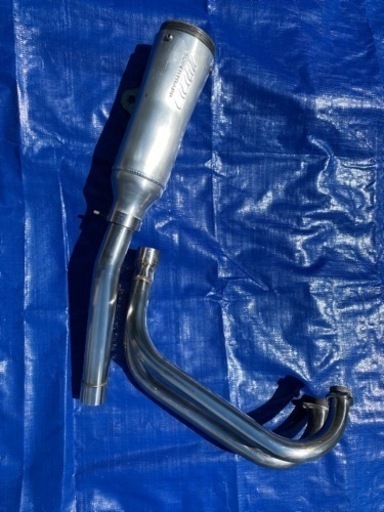 スズキ　希少　ボルティ　社外　スパートラップマフラー　グラストラッカー