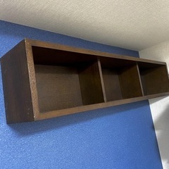 7/10まで 無印良品 壁に付けられる家具箱 ウォールナットの画像