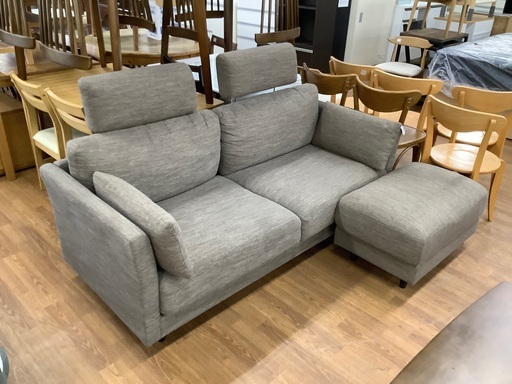 2人掛けソファー　ヘッドレスト付　オットマン付　売場展開中！！！