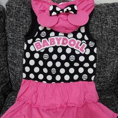 BABYDOLL　ディズニーミニーコラボワンピース120②の画像