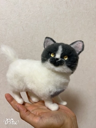 羊毛フェルト猫