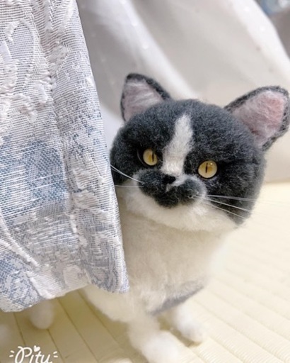 羊毛フェルト猫