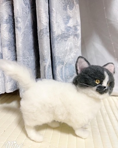 羊毛フェルト猫