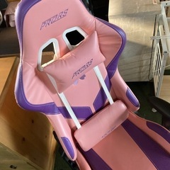 ● ゲーミングチェア、ピンク、PRORSの画像