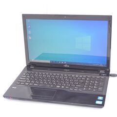 中古美品 Wi-Fi有 ノートパソコン 富士通 AH45/H 第2世代 Core i3 4GB DVDマルチ 無線 Bluetooth カメラ Windows10 Office