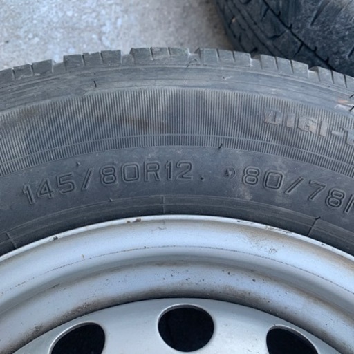 軽トラ、軽バンに145/80R12 4本