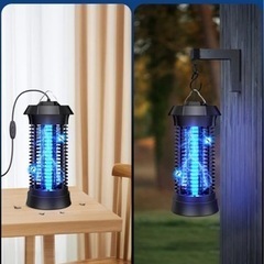 【新品未使用】【蚊虫一瞬撃退！】 電撃殺虫器 電気蚊取り器 蚊取り器 UV光源吸引式 殺虫ライト 誘虫灯 360°強力蚊除け 捕虫器 1.2M電源コード スイッチ付き コバエ撃退 薬剤不要 省エネ 吊り下げ＆据え置き両対応 お部屋・台所・寝室・玄関 ・オフィス ・リビング ・居間・飲食店 蚊駆除 蚊対策 取扱説明書付き　③の画像
