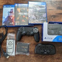 ジャンク品　PS4 コントローラーとHDMIスイッチャー、ゲーム...