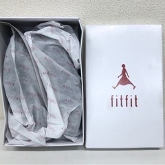 shzー032【新品】fit fit 撥水バイカラー パンプニーカー 23.5cm ネイビー 箱付き の画像