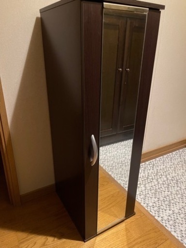 ミラー付き靴箱　5足入れ　空きスペース用