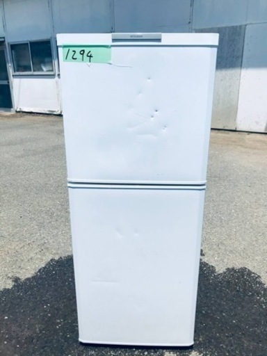 1294番 三菱✨ノンフロン冷凍冷蔵庫✨MR-14P-W‼️