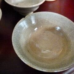 萩焼　徳利・ぐい飲み２個　勝坂窯（脇本　玄庵）木箱入り　杯３個付きの画像